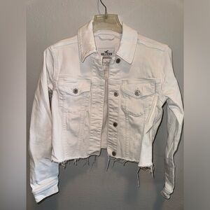 Hollister White Denim Jacket